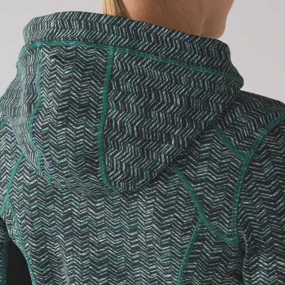 Lululemon Daily Practice Jacket Irregular Spacebone Sea Mist Deep Green / Black - Picture 6 of 13